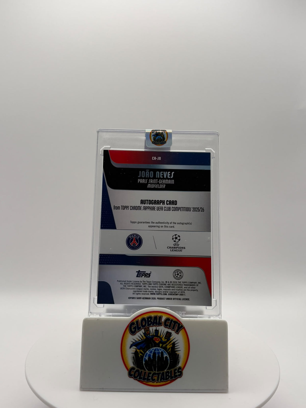 Topps Chrome UCC 2026 - PSG - Joâo Neves Autograph - 26/99