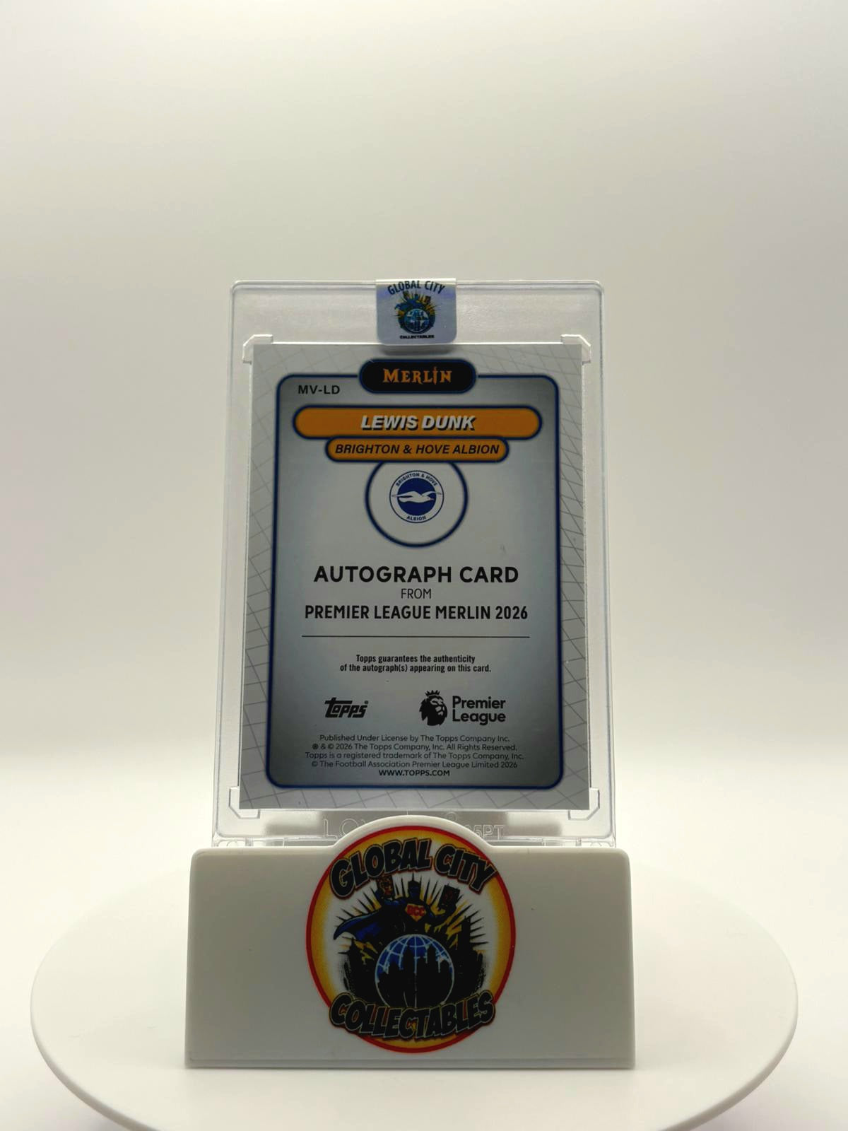 Topps Premier League Merlin 2026 - Brighton & Hove Albion - Lewis Dunk Autograph - 15/50