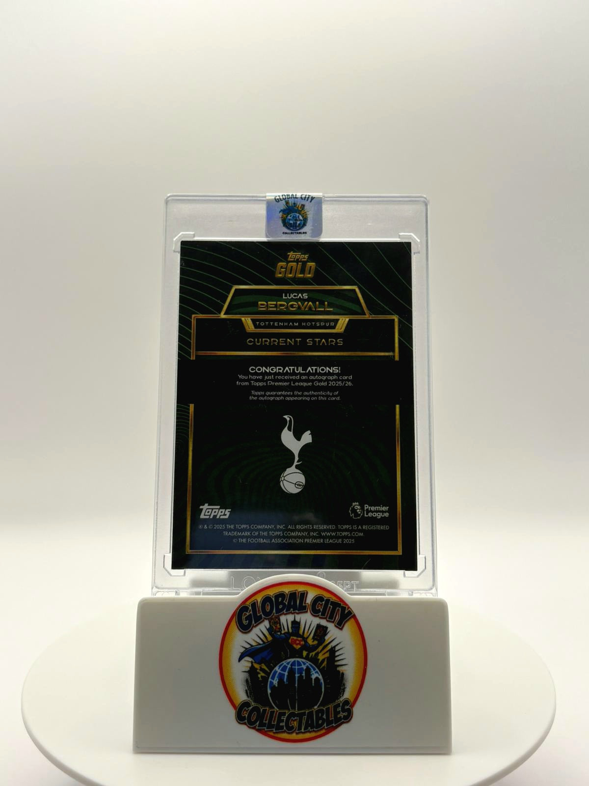 Topps Premier League Gold 2026 - Tottenham Hotspurs - Lucas Bergvall Autograph - 48/75