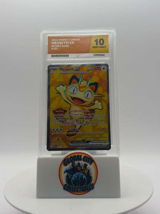 Pokémon 2026 Perfect Order 107/088 Meowth EX Secret Rare