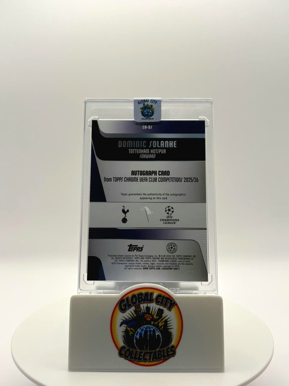 Topps UCC 2026 - Tottenham Hotspurs - Dominic Solanke Autograph - 025/199