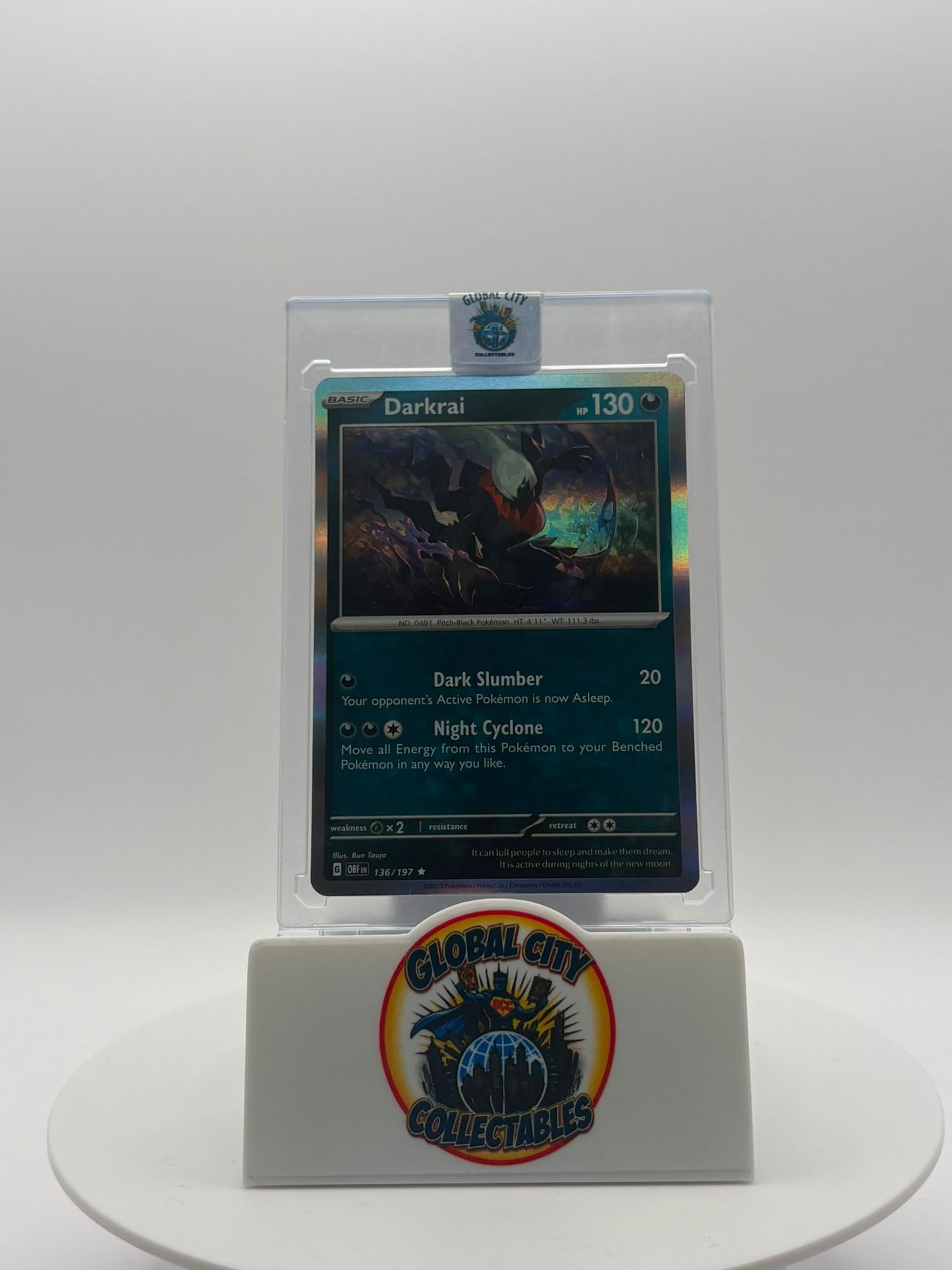 Pokémon 2026 Scarlet & Violet: Obsidian Flames expansion 136/197 Darkrai Rare Holofoil