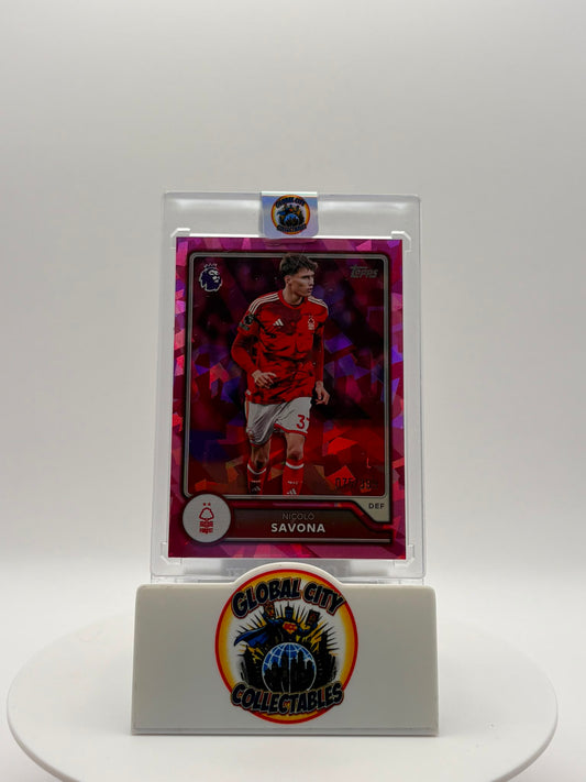 Topps Premier League 2026/27 - Nottingham Forest - Nicolo Savona Purple Mini Diamond 075/399