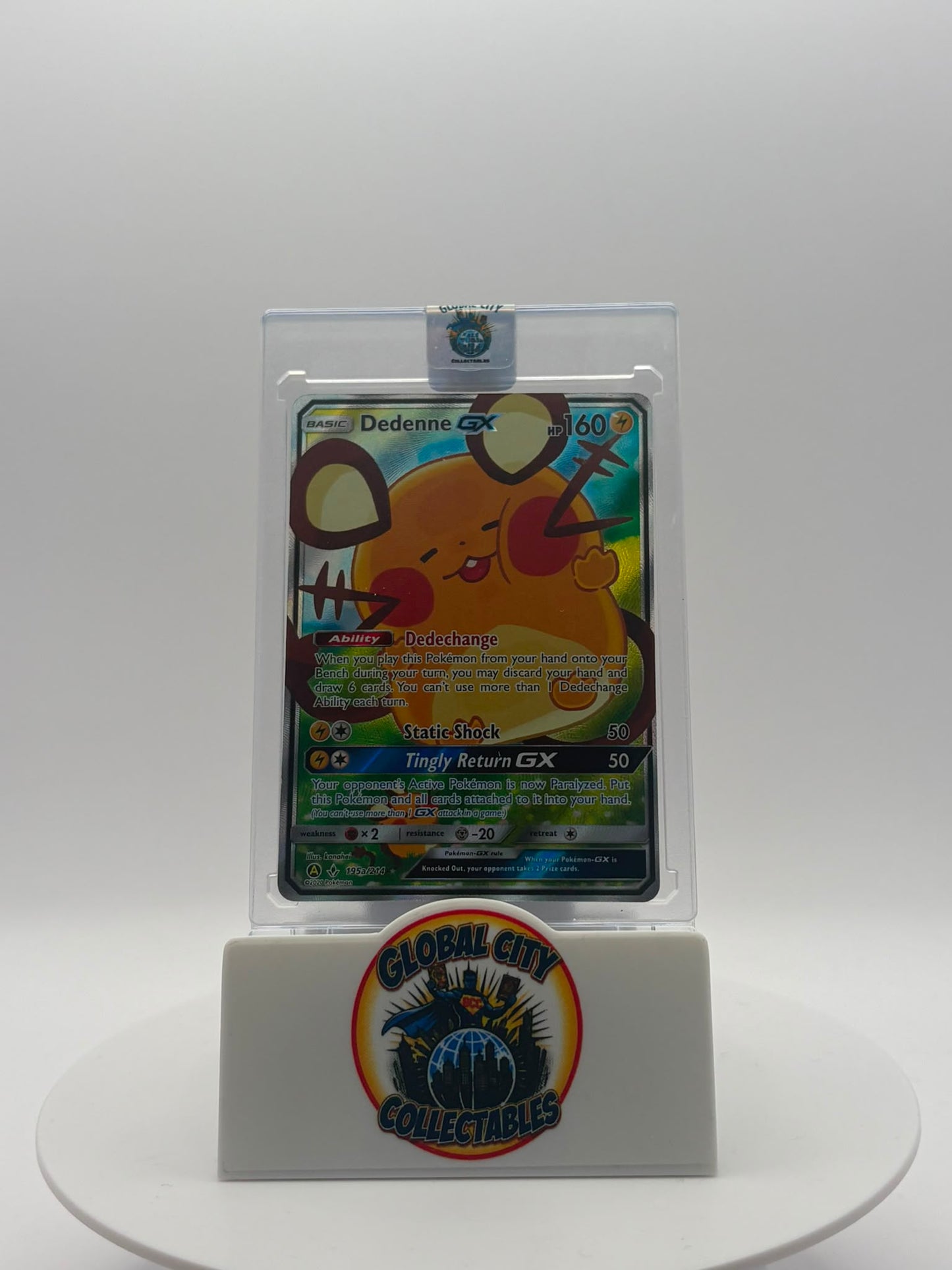 Pokémon 2020 Sun & Moon - Unbroken Bonds 195a/214 Dedenne Ultra Rare Promo