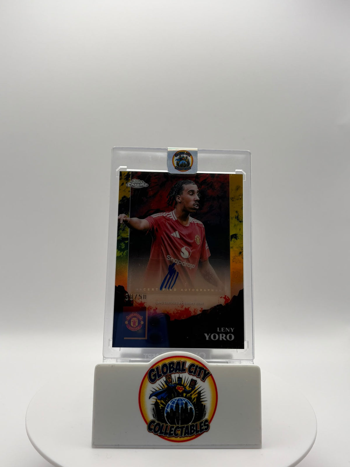 Topps Chrome Deluxe Edition 2025 - Manchester United - Leny Yoro Autograph - 39/50