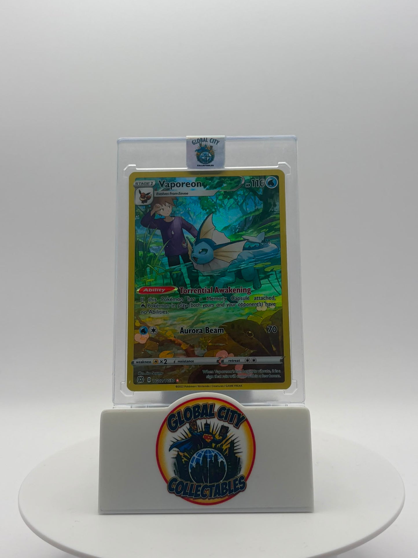 Pokémon 2022 Sword & Shield Brilliant Stars TG02/TG30 Vaporeon Ultra Rare Character