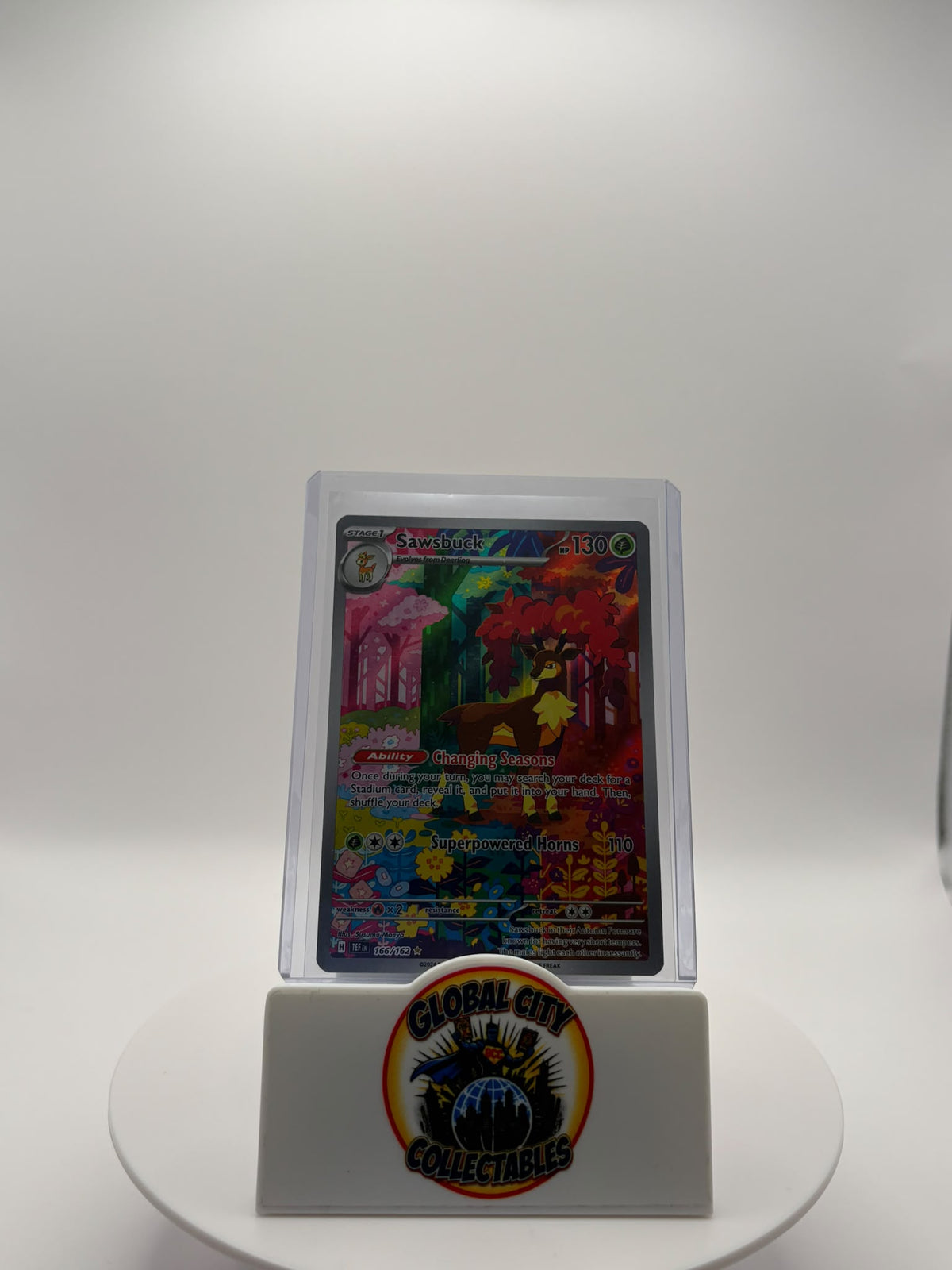 Pokemon 2024 Temporal Forces 166/162 Sawsbuck Illustration Rare