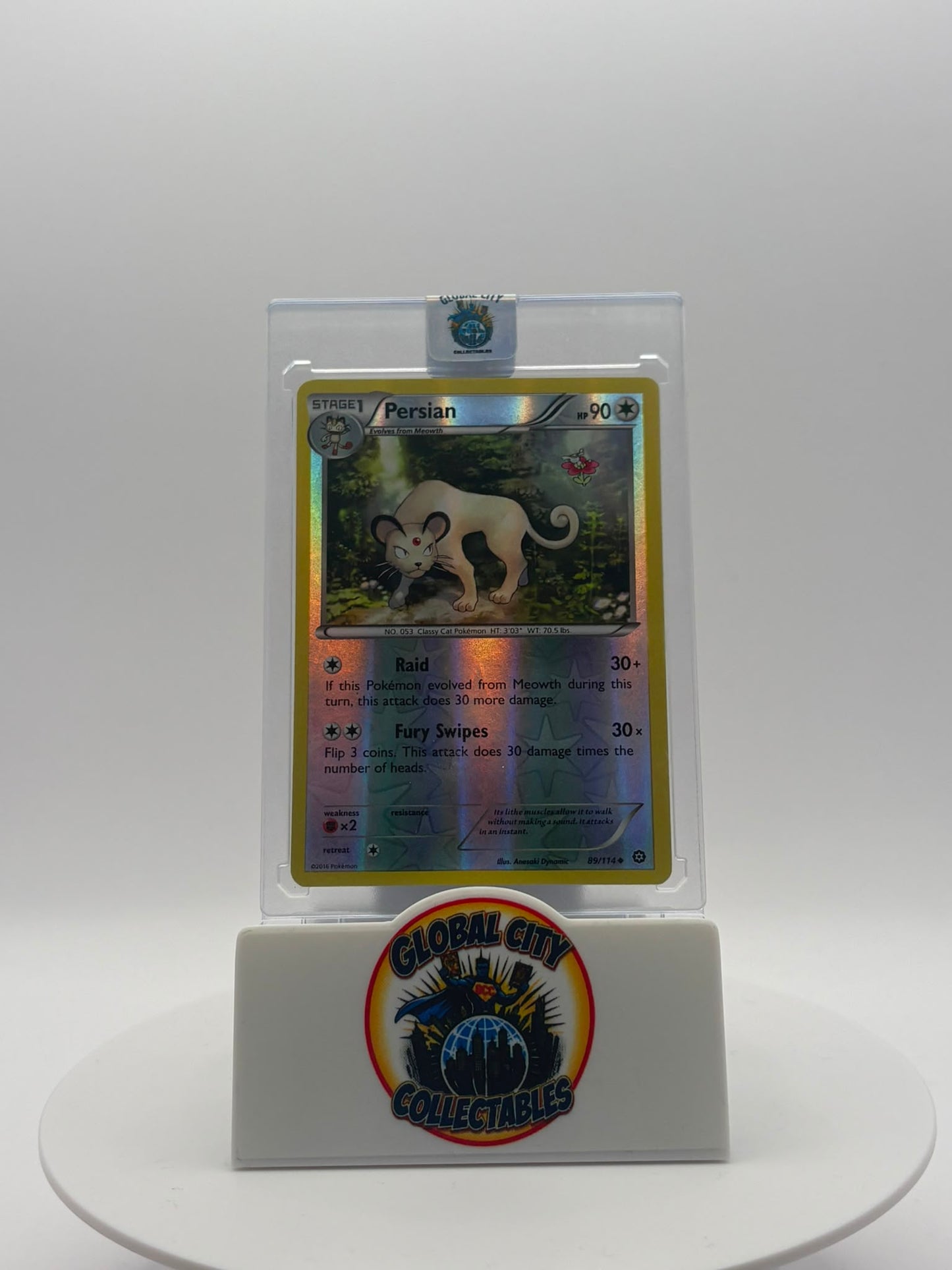 Pokémon 2016 XY Steam Siege 089/114 Persian Reverse Holo